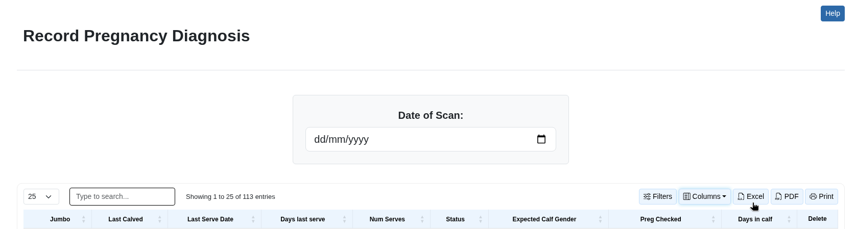 Click Excel to download it.